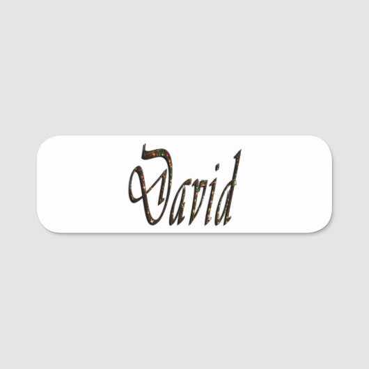 Porte-nom Starry Designed David Name, (Devant)