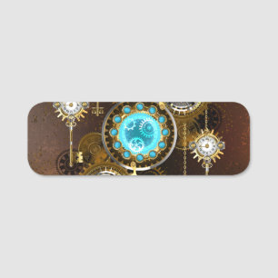 Porte-nom Steampunk Rusty Background