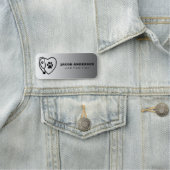 Porte-nom Stethoscope et Empreinte de patte (En situation)