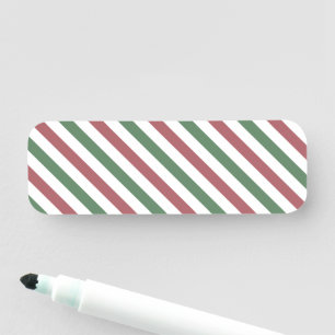 Porte-nom Stripes de Noël