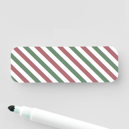 Porte-nom Stripes de Noël (En situation)