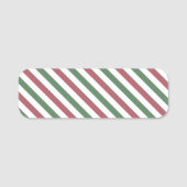 Porte-nom Stripes de Noël (Devant)