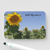 Porte-nom Style campagnard jaune de tournesol (En situation)