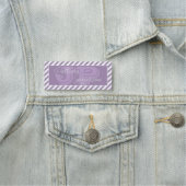 Porte-nom Style Purple Haze White Stripes : Unique Monogramm (En situation)