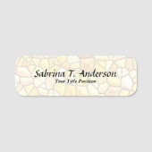 Porte-nom Style Stylish Stone Wall Élégant Script moderne (Devant)