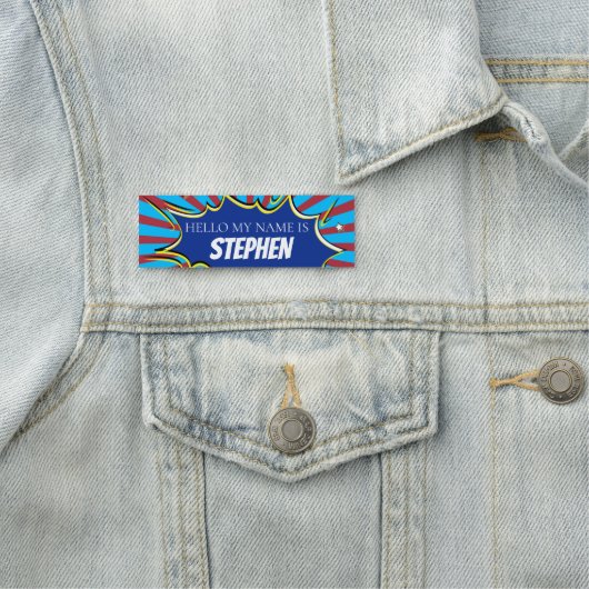 Porte-nom Superhero de la bande dessinée Cool (En situation)