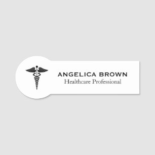 Porte-nom Symbole de Caduceus Indicateur de nom de la santé 