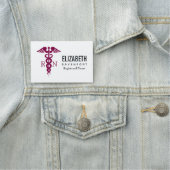 Porte-nom Symbole de la RN infirmière autorisée Simple Red C (En situation)