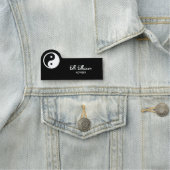 Porte-nom Symbole Yin Yang - tatouage solide design 2 (En situation)