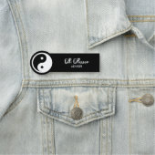 Porte-nom Symbole Yin Yang - tatouage solide design 2 (En situation)