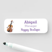 Porte-nom Sympa drôle violon personnage de dessin animé (En situation)