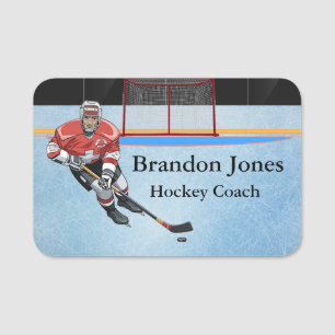 Porte-nom Tag de conception de sport de hockey sur glace