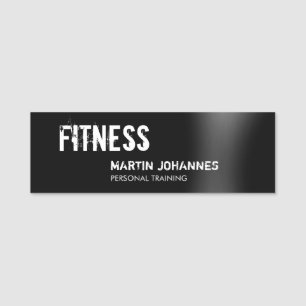 Porte-nom Tag de nom du formateur personnel de fitness moder