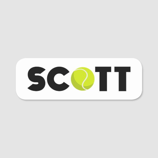Porte-nom Tag Scott Tennis Name (Devant)