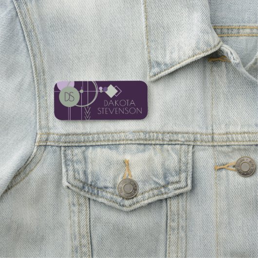 Porte-nom Tattoos | Marque Bohémienne violet verte (En situation)