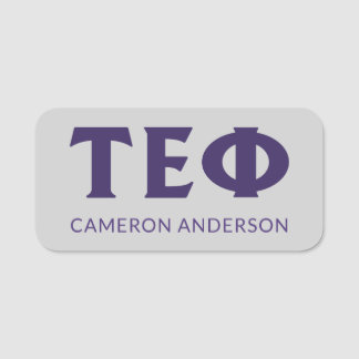 Porte-nom Tau Epsilon Phi | Lettres