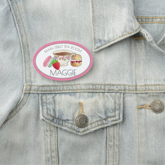 Porte-nom Tea Party de l'après-midi Macarons Teacup Teacup T (En situation)