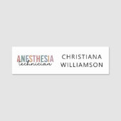 Porte-nom Technicien en anesthésie Rétro Tech Anesthésique (Devant)