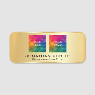 Porte-nom Télécharger le logo de l'entreprise photo de l'emp