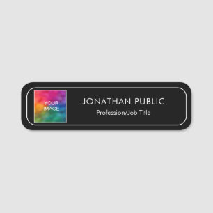 Porte-nom Télécharger une photo ou le logo de l'entreprise e