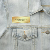 Porte-nom Tendance Faux Or Simple Moderne Modèle rectangle (En situation)