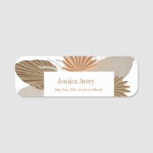 Porte-nom Terracotta Boho Tropical (Devant)