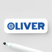 Porte-nom Tête d'Oliver Petrol (En situation)