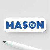 Porte-nom Tête Mason (En situation)
