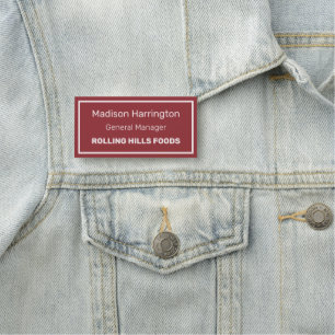 Porte-nom Texte et couleur personnalisés