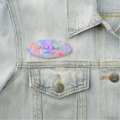 Porte-nom texture opale (En situation)