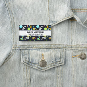 Porte-nom Thème spatial cool - Astronauts & Rocket Ships