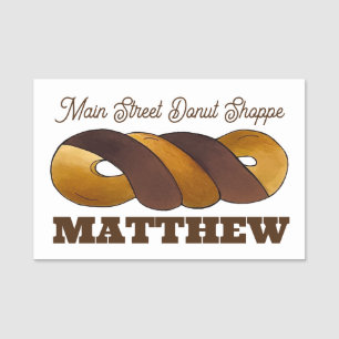 Porte-nom Tiger Tail Twist Doughnut pâtisserie