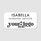 Porte-nom Titre du poste d'employé de petite entreprise magn (Devant)