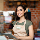 Porte-nom Titre du travail de l'employé Feuilles Palm