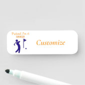 Porte-nom Tonnerre de Golfer (En situation)