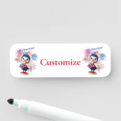 Porte-nom Tonnerre de poussin américain (En situation)