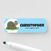 Porte-nom Tortoise Cute Personnalisée (En situation)