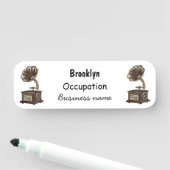 Porte-nom Tourne-disque dessin animé (En situation)