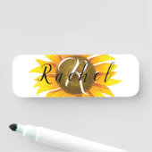 Porte-nom Tournesol personnalisé (En situation)