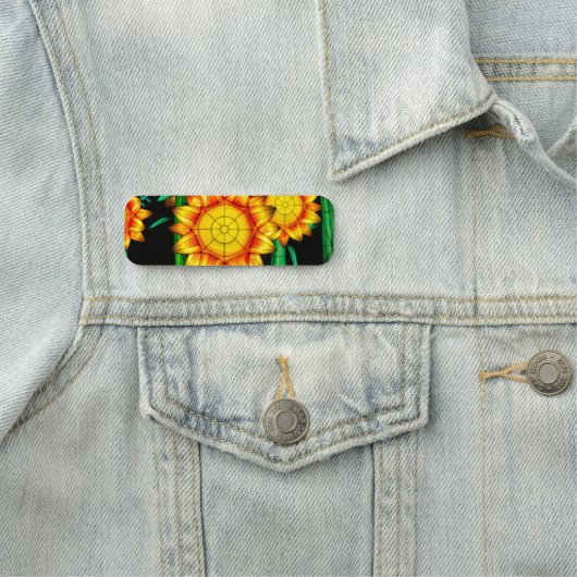Porte-nom Tournesols Coup de Soleil (En situation)