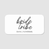Porte-nom Tribe de mariée | Fleur moderne (Devant)