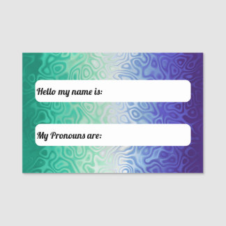 Porte-nom Trippy Ripply Funky Boho MLM Hommes Aimants Hommes