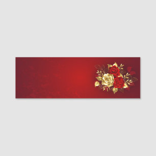 Porte-nom Trois Roses de bijoux
