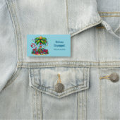 Porte-nom Tropical Christmas Holiday Palm Tree (En situation)