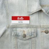 Porte-nom Typographie moderne Bonjour mon nom est (En situation)