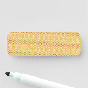 Porte-nom un arrière - plan orange et jaune avec cercles