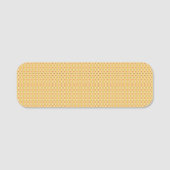 Porte-nom un arrière - plan orange et jaune avec cercles (Devant)