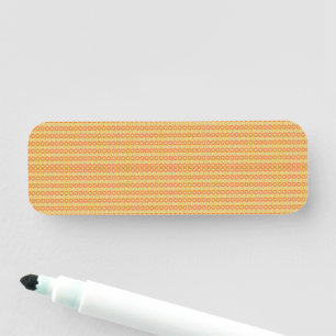Porte-nom un arrière - plan orange et jaune avec des petits
