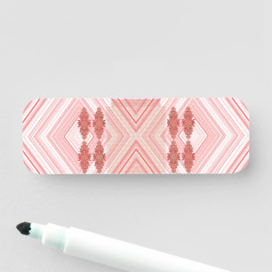 Porte-nom un arrière - plan rose et blanc avec un motif en d