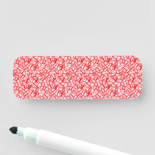 Porte-nom un arrière - plan rouge et blanc avec un motif